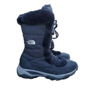 The North Face Nuptse Snow Boots Goose Down Fill Faux Fur Women's Sz US 7